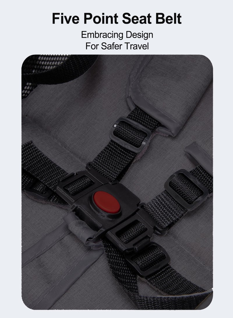 ما بيبي عربة أطفال مزدوجة ، جنبا إلى جنب عربة أطفال مزدوجة ضوء ، سهلة طي عربة السفر مع سلة تخزين ، من الولادة إلى 24 شهرًا - Image 5