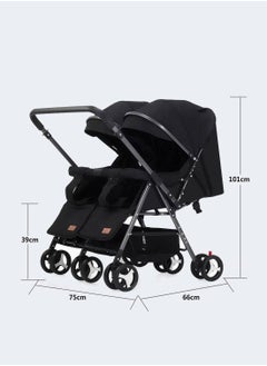 Twin Stroller,Side By Side Double Light Stroller, Easy Fold Travel Stroller With Storage Basket, From Birth To 24 Months - pzsku/Z1BD214D0E375AC0F51D5Z/45/_/1716878361/ebf30813-530a-4ebe-89d3-ccfbb095bbfd