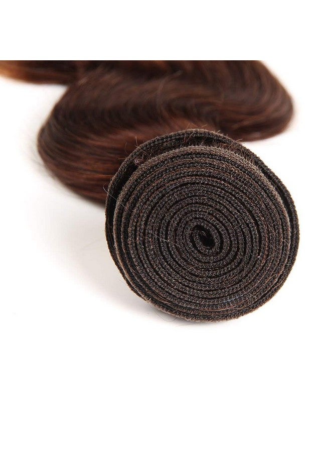 FASHION VILA Ombre Human Hair Bundle Body Wave Brazilian Virgin Hair One Bundle Human Hair Weave 2 Tone Ombre Color Body Wave Human Hair Extensions T4/30 Medium Brown/Medium Auburn(28 Inch) - Image 5