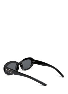 London Rag Metallic Stars Oval Sunglasses in Black  - Image 3