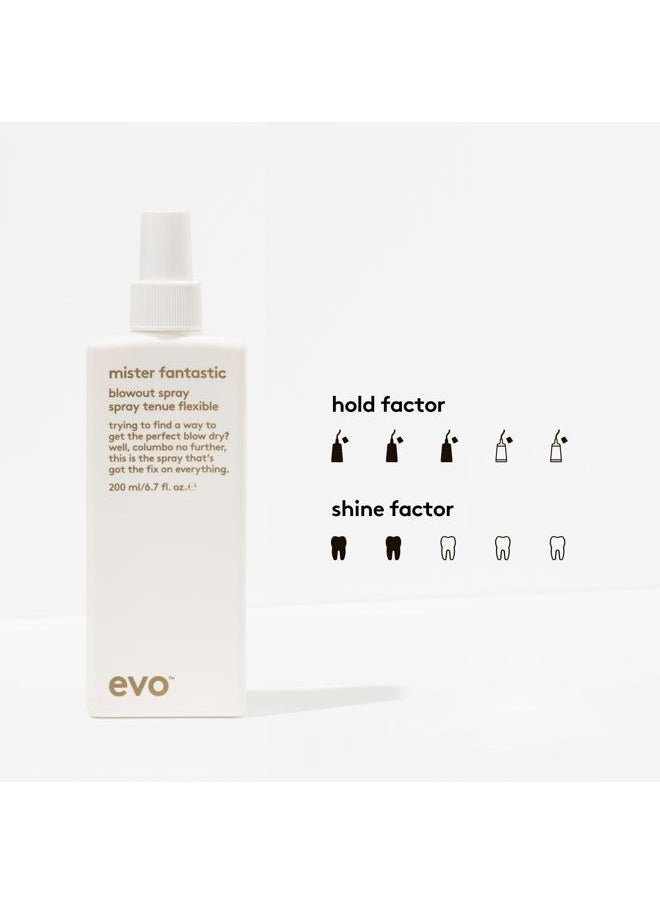 EVO Mister Fantastic Blowout Spray - Improves Style, Builds Body & Reduces Blow-Drying Time - Heat Protection Styling Spray - 200ml / 6.8fl.oz  - Image 2