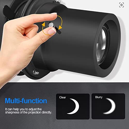 Wellmaking Bowens Mount Optical Snoot Conical, Flash Projector Attachment, Spotlight Snoot Photography Video Artist Modelling Shape Light Studio with Optical Lens Various Gobos Photography Accessories - Image 4