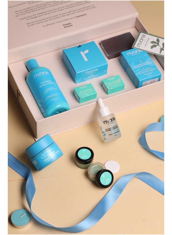 RIVONA NATURALS Rivona Naturals Blue and Dew Gift Set | Skincare Gift set of 6 | Created Especially for Birthdays, Anniversaries & All Special Occasions | For Men & Women  - Image 5