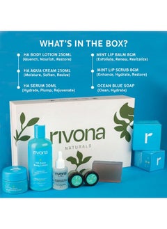 Rivona Naturals Blue and Dew Gift Set | Skincare Gift set of 6 | Created Especially for Birthdays, Anniversaries & All Special Occasions | For Men & Women - pzsku/Z1BD2318978B80181D3D4Z/45/_/1738306969/9cfb29ba-42f1-4ae1-af40-52c2ebfec5e7