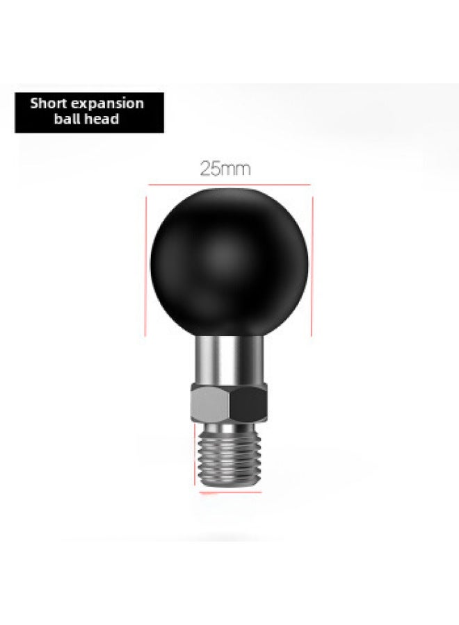 Sports Camera Adapter Ball Head 25mm Mobile Phone Bracket Pipe Clamp Fixed Base One Inch Double Ball Head Bar Accessories-Color:R8A Short Expansion Ball Joint M10 - Image 1