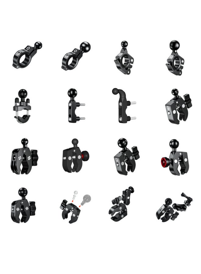 Sports Camera Adapter Ball Head 25mm Mobile Phone Bracket Pipe Clamp Fixed Base One Inch Double Ball Head Bar Accessories-Color:R8A Short Expansion Ball Joint M10 - Image 3