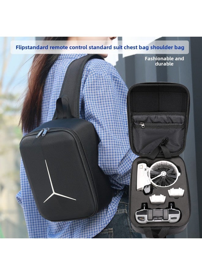 BKANO Is Suitable For DJI FLIP Storage Bag For DJI FLIP Ordinary Remote Control Hard Shell Chest Bag Backpack Accessories-Color:Flip Ordinary Remote Control Chest Bag-Size:28.4*20.8*13.1cm  - Image 2