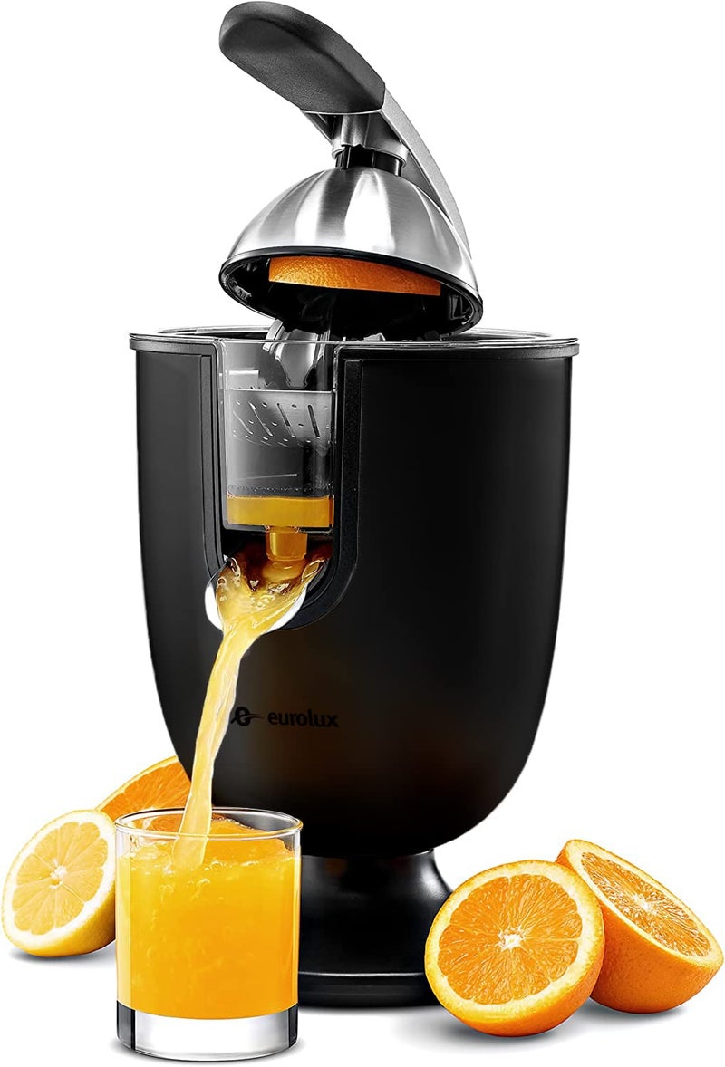 Eurolux Electric orange juicer squeezer | Pro Stainless Steel Citrus Juicer with Soft Grip Handle for Effortless Juicing, Also Fits Lime & Grapefruit Auto Shutoff, Dishwasher-safe Parts, Pulp Control - Image 1