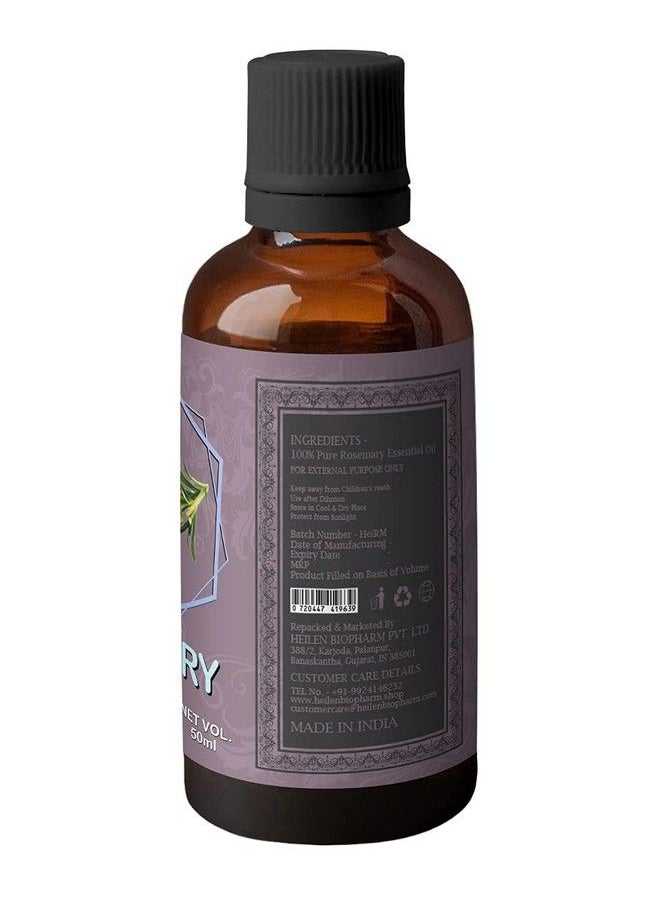Heilen Biopharm Food Grade Rosemary Essential Oil For Hair Skin Body Massage & Aromatherapy 50 Ml Bottle Pack Of 1  - Image 5