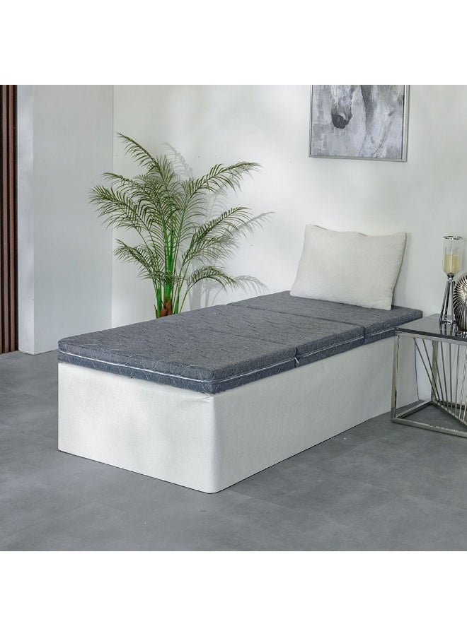 DANUBE HOME Zip Single Trifold Guest And Travel Camp Foam Mattress Hand Carry Mattress Single Mattress For Baby Size 10 Cm - Image 1