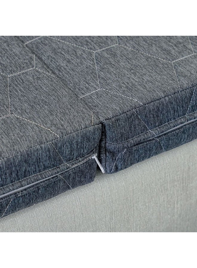 DANUBE HOME Zip Single Trifold Guest And Travel Camp Foam Mattress Hand Carry Mattress Single Mattress For Baby Size 10 Cm - Image 4