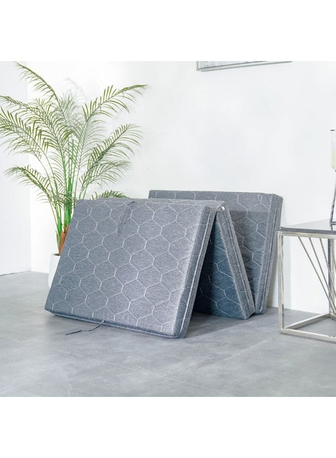 DANUBE HOME Zip Single Trifold Guest And Travel Camp Foam Mattress Hand Carry Mattress Single Mattress For Baby Size 10 Cm - Image 5