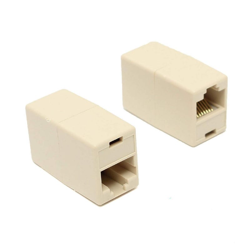 WETEK محول WETEK RJ45 إلى RJ45 للإيثرنت للخادم، الموجه، المودم (أبيض) مع شهادة Cat 5 و Cat 6 (عبوة من 2) - Image 3