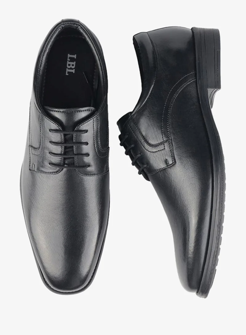 LBL by Shoexpress Men Lace-Up Leather Derby Shoes