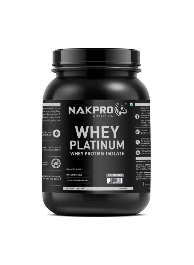 NAKPRO ناكبرو بروتين مصل اللبن المعزول بلاتينيوم 90%، 1 كجم بدون نكهة، جرة | 31 جرام بروتين، 7 جرام BCAA | مكمل موثوق 100% أصلي ومسحوق بدون ت adulteration | كربوهيدرات منخفضة، مسحوق بروتين مصل اللبن سريع الامتصاص - Image 1