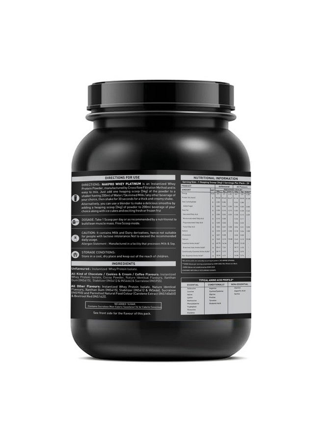 NAKPRO ناكبرو بروتين مصل اللبن المعزول بلاتينيوم 90%، 1 كجم بدون نكهة، جرة | 31 جرام بروتين، 7 جرام BCAA | مكمل موثوق 100% أصلي ومسحوق بدون ت adulteration | كربوهيدرات منخفضة، مسحوق بروتين مصل اللبن سريع الامتصاص - Image 3