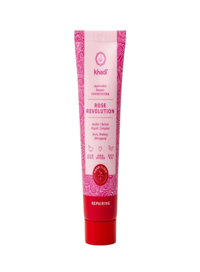 KHADI ROSE REVOLUTION Ayurvedic Repair Conditioner - Travel size - Immediate combability & weightlessness for daily care - 100% natural & vegan - 1.0 fl oz - Image 1
