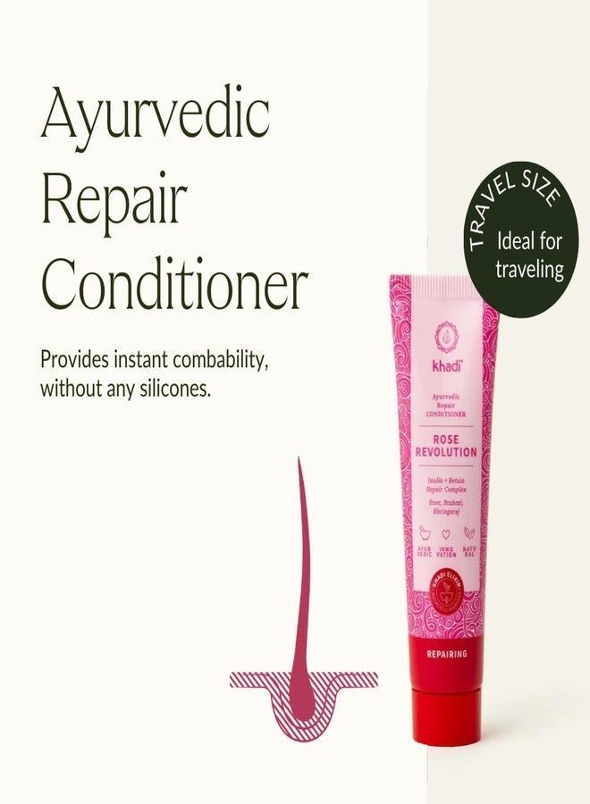 KHADI ROSE REVOLUTION Ayurvedic Repair Conditioner - Travel size - Immediate combability & weightlessness for daily care - 100% natural & vegan - 1.0 fl oz - Image 2