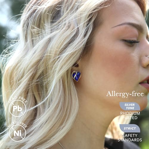 Leafael Sapphire Blue Earrings for Women with Birthston Crystal for September, Mothers Day Gift for Mom, Stone Earring - Image 2
