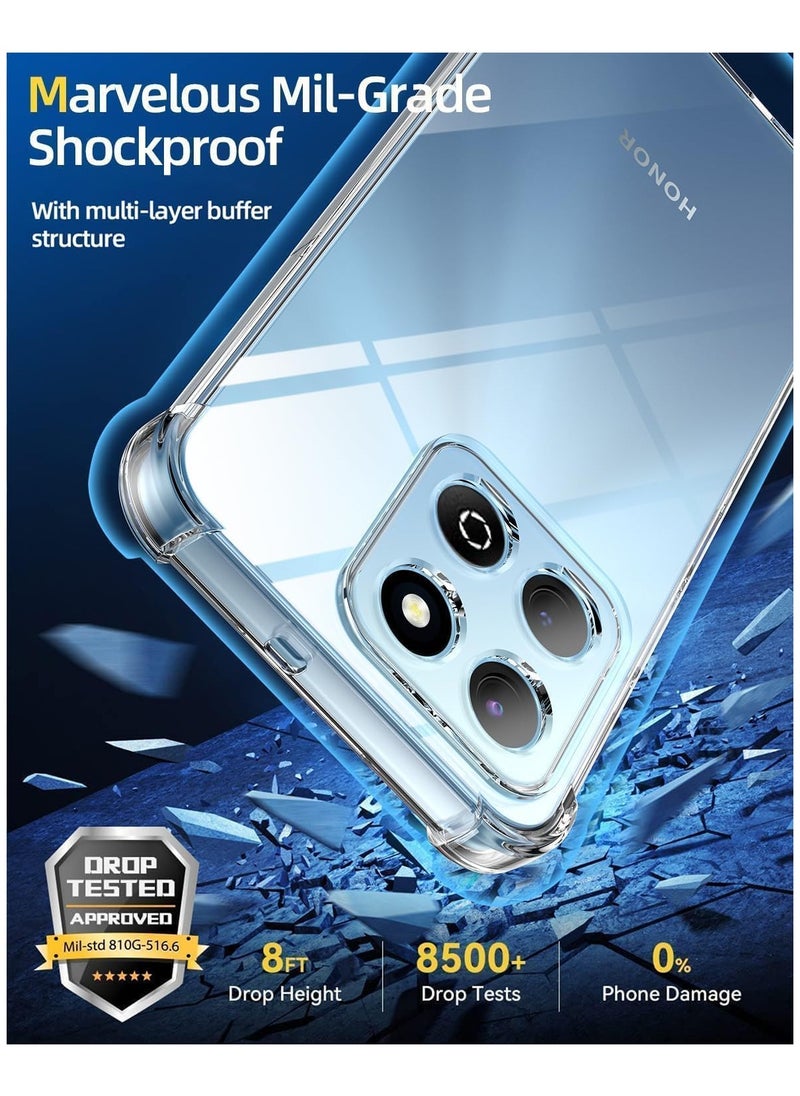 Case Compatible with Honor X7c 4G, Soft Bumper Anti-Scratch TPU Phone Cover Transparent Phone Case for Honor X7C