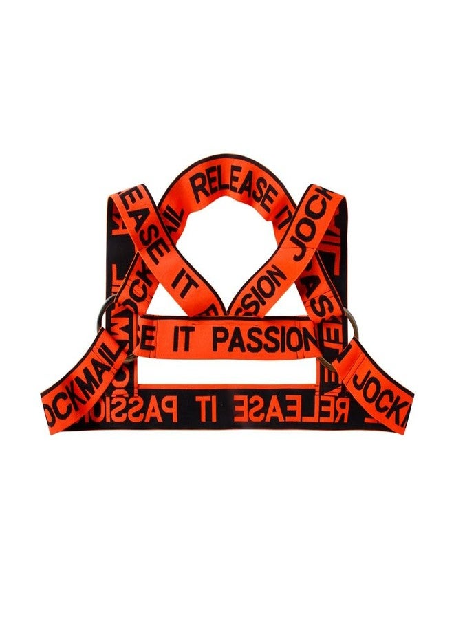 JOCKMAIL Mens Fitness Harness Shoulder Strap Chest Half Harness Athletic Shoulder Strap (Alpha, Regular, Orange) - Image 2