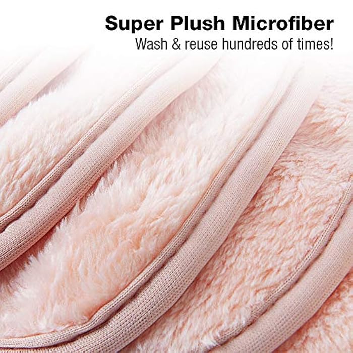 Eurow Reusable Makeup Remover Cloths, Soft Microfiber Face Towels for All Skin Types, Chemical-Free, Protective, Machine Washable, Gentle & Effective Facial Cleansing, 5"x5", Coral, 10-Pack - Image 2