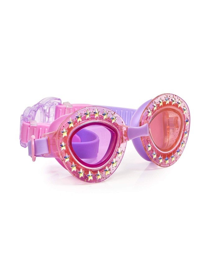 Bling 2O Girls' Purple Rockstar Kids Swimming Goggles (Ages 3+ up) - UV Protection, Latex-Free, 100% Silicone Material - Includes Anti-Fog & Adjustable Head Strap - Image 1