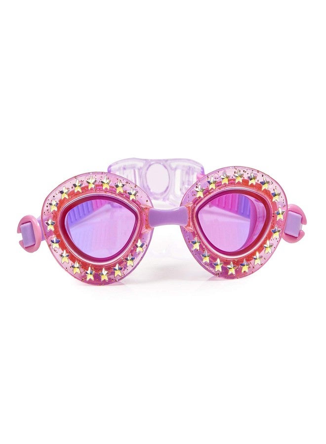 Bling 2O Girls' Purple Rockstar Kids Swimming Goggles (Ages 3+ up) - UV Protection, Latex-Free, 100% Silicone Material - Includes Anti-Fog & Adjustable Head Strap - Image 2