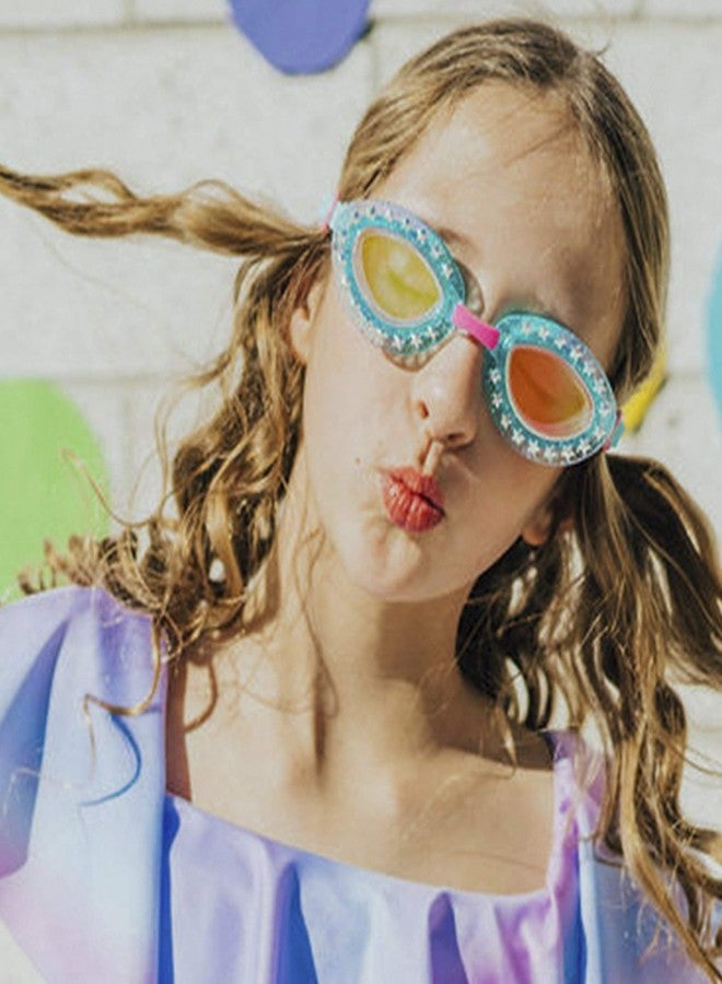 Bling 2O Girls' Purple Rockstar Kids Swimming Goggles (Ages 3+ up) - UV Protection, Latex-Free, 100% Silicone Material - Includes Anti-Fog & Adjustable Head Strap - Image 4
