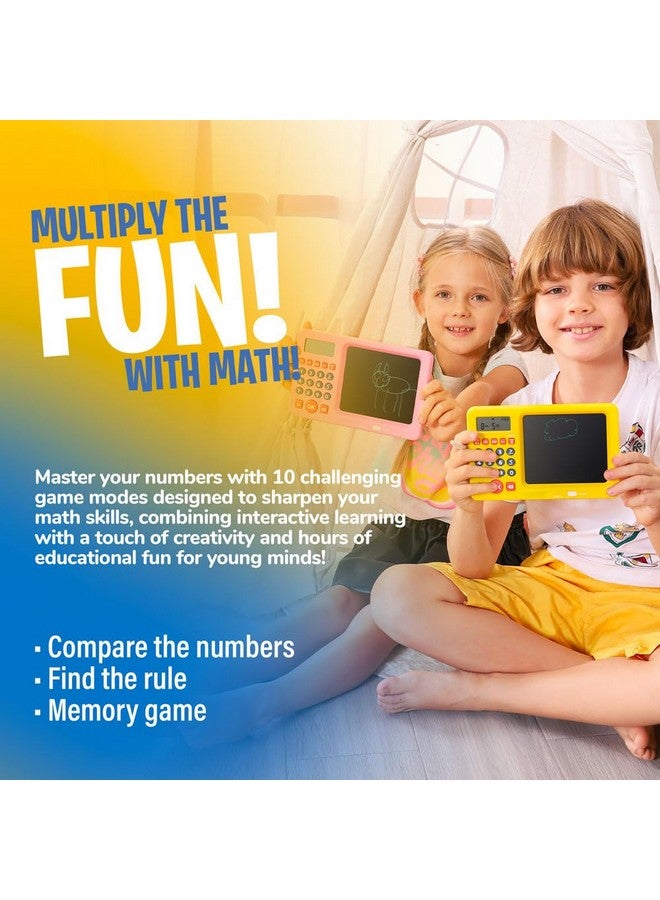 CoolToys CoolToys Number Genius - Interactive Electronic Math Game with Sketch Pad - Educational Math Learning Games for Kids: Addition, Subtraction, Multiplication, Division, Number Comparison & Logic - Pink  - Image 3