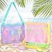 Tagitary Beach Toys Mesh Beach Bags with Zipper Kids Pool Sand Toys Seashell Crossbody for Boys and Girls Summer Vacation Essentials - Image 4