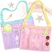 Tagitary Beach Toys Mesh Beach Bags with Zipper Kids Pool Sand Toys Seashell Crossbody for Boys and Girls Summer Vacation Essentials - Image 2