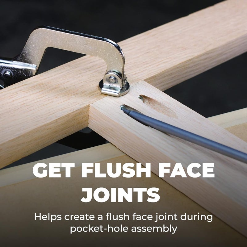 Kreg KHC-MICRO Face Clamp - 2-Inch Pocket-Hole Clamp for Flush Joints - Adjustable Pressure for Precise Woodworking - Works with Pocket-Hole Jigs - Ergonomic - Image 4