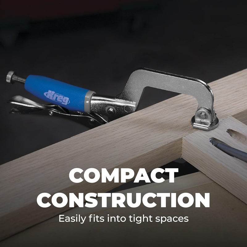 Kreg KHC-MICRO Face Clamp - 2-Inch Pocket-Hole Clamp for Flush Joints - Adjustable Pressure for Precise Woodworking - Works with Pocket-Hole Jigs - Ergonomic - Image 3