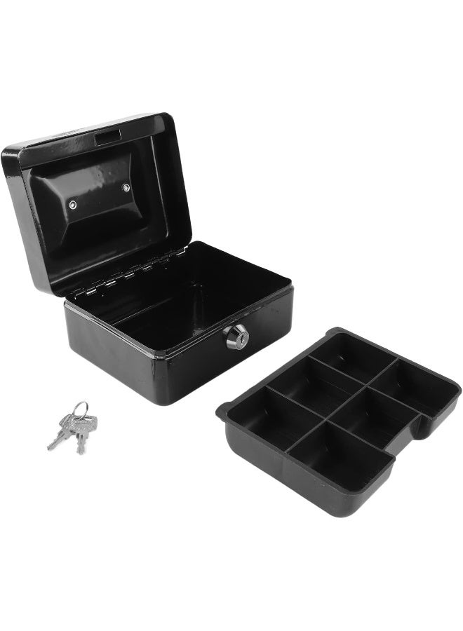 ECVV Small Cash Box with Lock and Slot | Moneybox Metal Coin Bank Piggy Bank For Adults and Kids,|12.5cmx9.5cmx6cm|Random Color| - Image 4