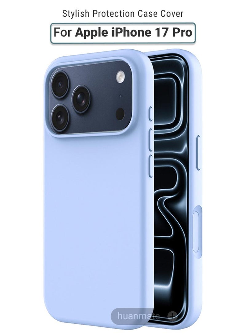 huanmate Apple iPhone 17 Pro Silicone Cover Light Blue - Premium 2.0mm TPU Silicon, Enhanced Camera Protection with Lens Shield, Shockproof & Water-Proof Cover for Apple iPhone 17 Pro - Image 1