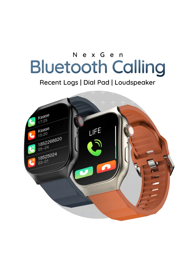 Pebble Curve 1.99" HD Curved Display Smartwatch, BT Calling, Health Suite, Multi Sports Mode, Smart Calculator, AI Voice Assistance, Compatible with Android & iOS, Up to 5 Days (Stand by), Midnight Blue