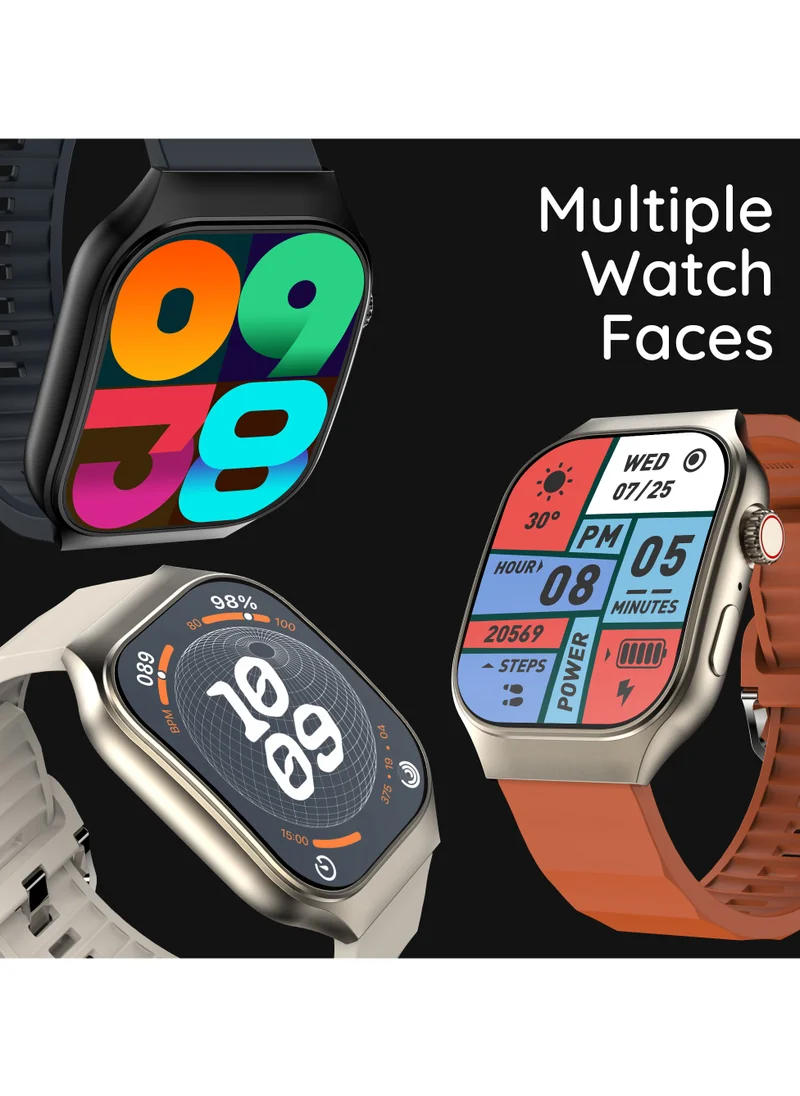 Pebble Curve 1.99" HD Curved Display Smartwatch, BT Calling, Health Suite, Multi Sports Mode, Smart Calculator, AI Voice Assistance, Compatible with Android & iOS, Up to 5 Days (Stand by), Midnight Blue