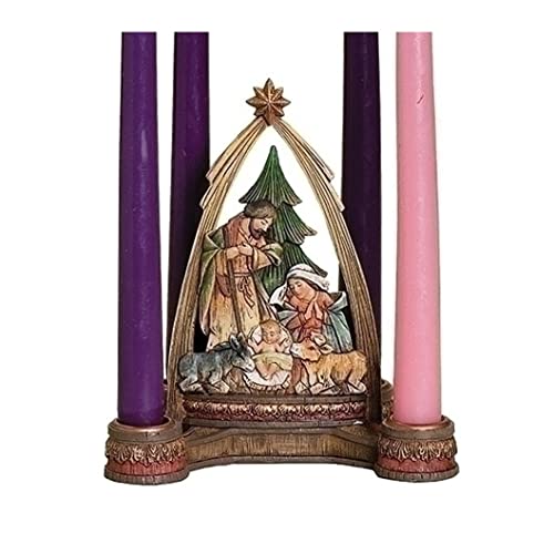 Joseph's Studio Josephs Studio Josephs Studio 6-1/4-Inch tall Nativity Advent Candle Holder (candles not included) - Image 4