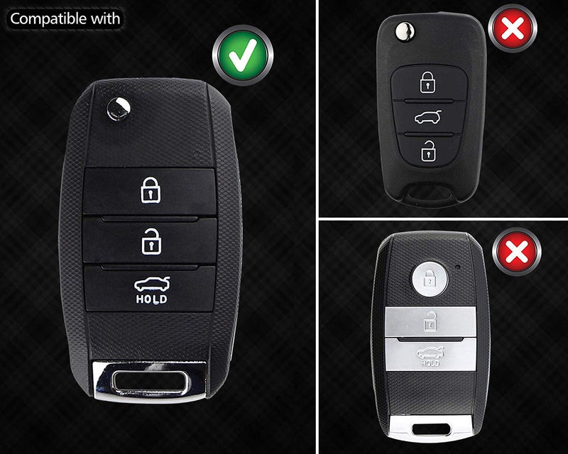 Selifaur 3 Button Silicone Key Cover for Kia Seltos, Sonet flip Key (Non Push Button Start Models only) (Blue) - Image 4