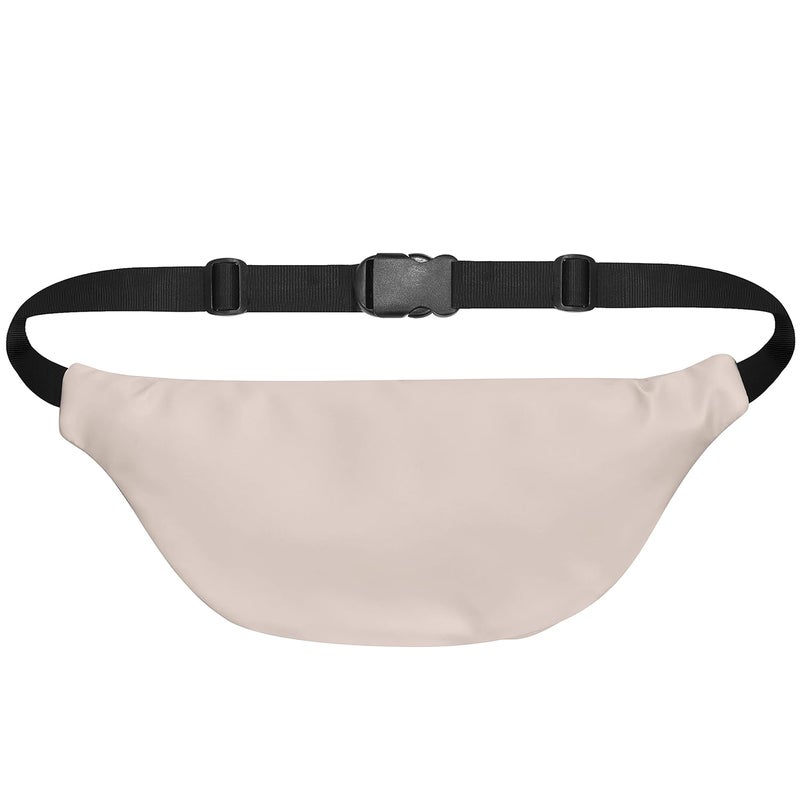 Syutm Unisex Premium Leather Waist Pack Travel Handy Hiking Zip Pouch Elegant Style Document Money Phone Belt Sport Bag for Men and Women Adjustable Strap (Cloud1) - Image 2