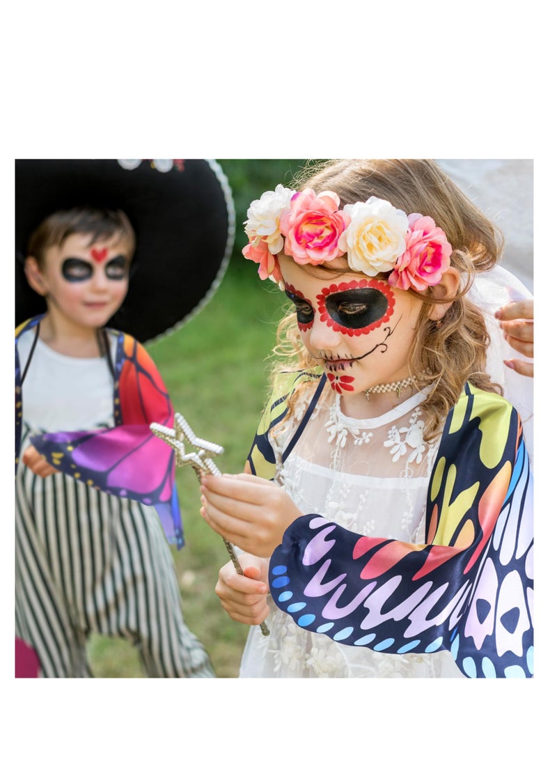 KASTWAVE 4 Pack Butterfly Costume, Kids Fairy Butterfly Wings, Toddler Dress Up Wings, Suitable for Birthday Party Favors Gifts - Image 2