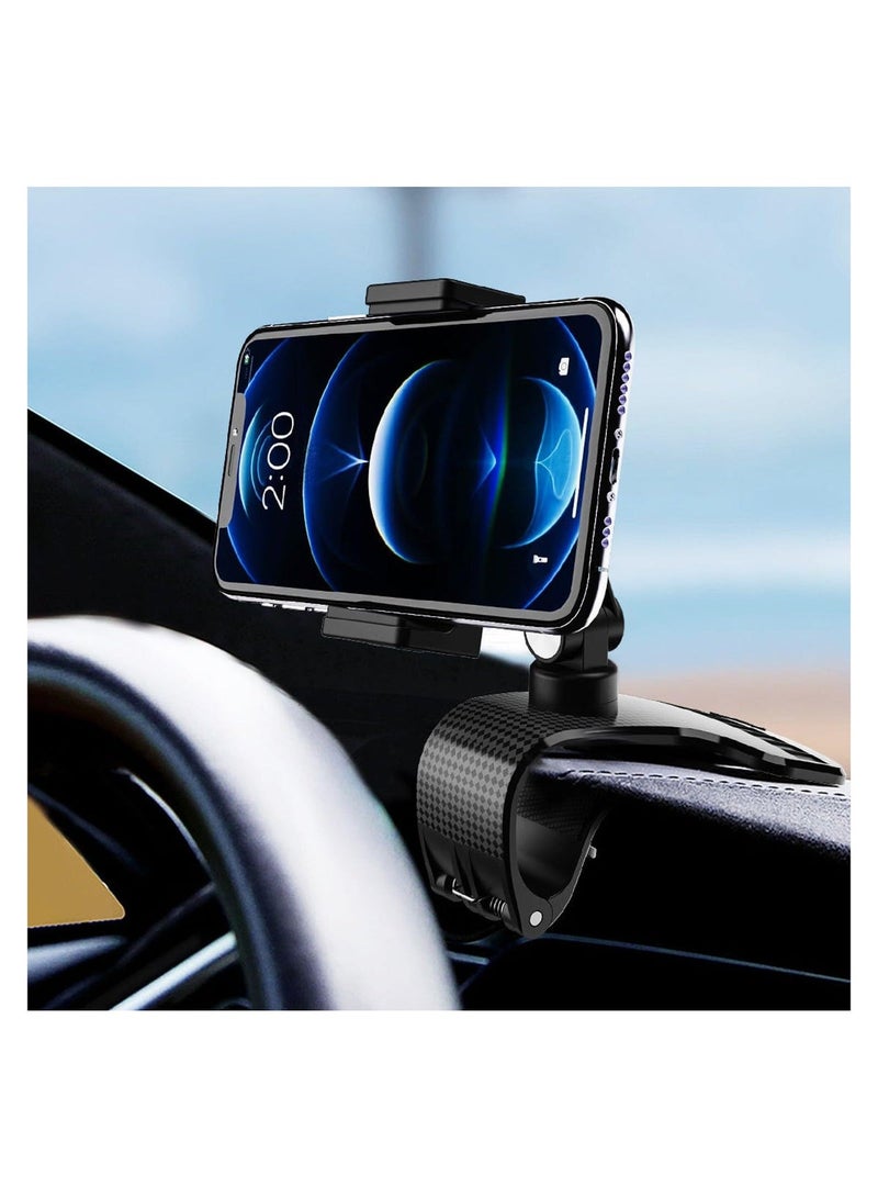 Y&D Car Phone Holder, Dashboard Mount with 360° Rotation and One-Hand Operation - Image 2