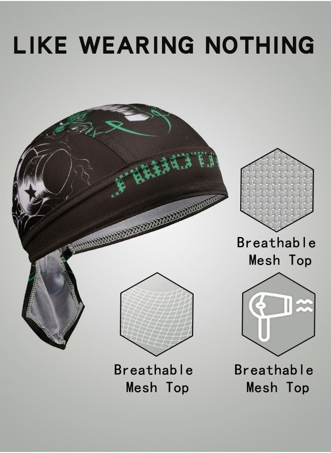GROIC Skull Cap Cooling Sweat Wicking Helmet Cycling Hat Head Bandana Summer Caps,Sweat Wicking Beanie Cap,Helmet Liner,Outdoor Sports Cap  - Image 2