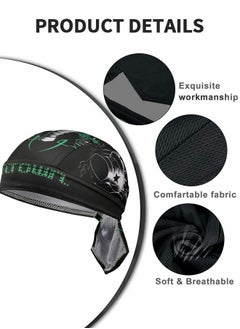 GROIC Skull Cap Cooling Sweat Wicking Helmet Cycling Hat Head Bandana Summer Caps,Sweat Wicking Beanie Cap,Helmet Liner,Outdoor Sports Cap  - Image 3