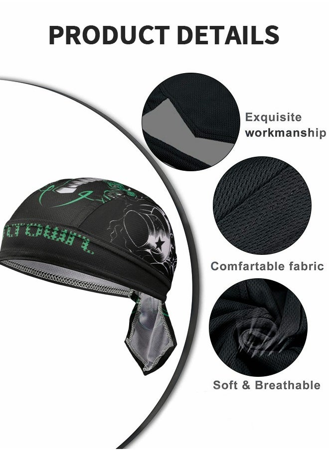 GROIC Skull Cap Cooling Sweat Wicking Helmet Cycling Hat Head Bandana Summer Caps,Sweat Wicking Beanie Cap,Helmet Liner,Outdoor Sports Cap  - Image 3