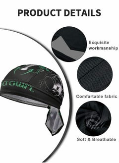 GROIC Skull Cap Cooling Sweat Wicking Helmet Cycling Hat Head Bandana Summer Caps,Sweat Wicking Beanie Cap,Helmet Liner,Outdoor Sports Cap  - Image 3