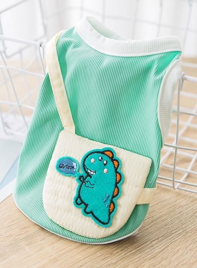 Generic Spring Wear Ohana Green Sling Pocket Vest with Dragon Patchwok For Cats Dogs And Other Pets  - Image 1
