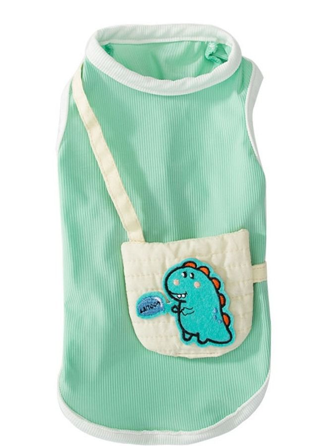 Generic Spring Wear Ohana Green Sling Pocket Vest with Dragon Patchwok For Cats Dogs And Other Pets  - Image 4