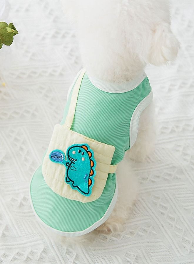 Generic Spring Wear Ohana Green Sling Pocket Vest with Dragon Patchwok For Cats Dogs And Other Pets  - Image 5